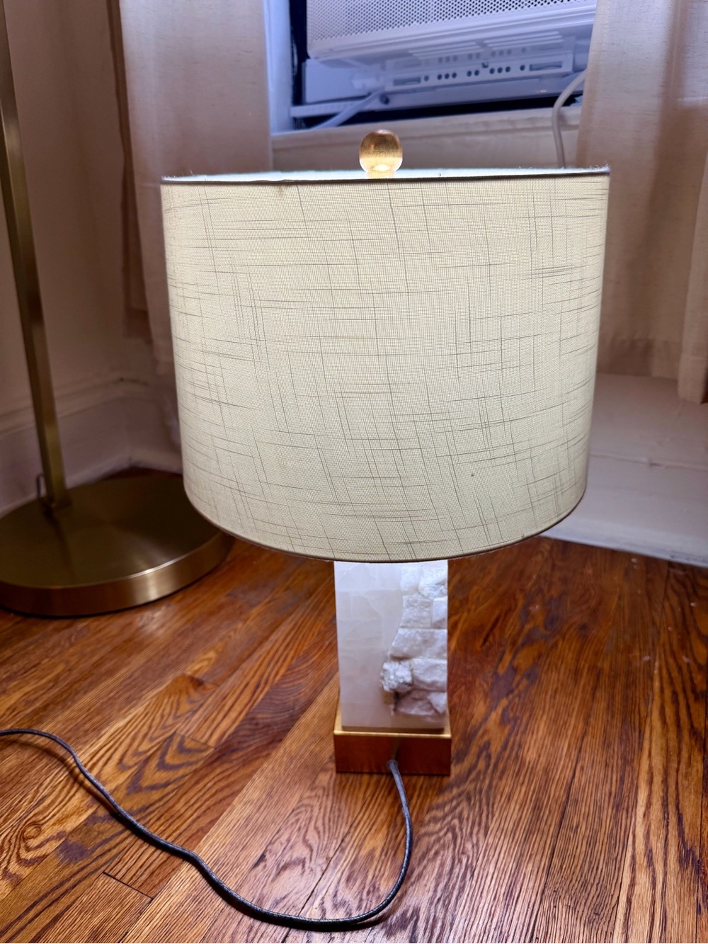 Jonathan Y Eloise Real Alabaster & Gold Table Lamp – 23”